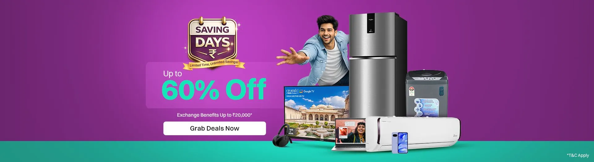 SAVINGDAYSLimited Time, Unlimited Savings!Up to60% Off
