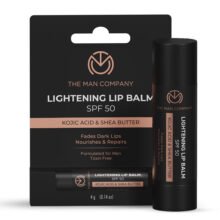 Lightening Lip Balm for Men | Reduces Lip Darkness | Sun Protection with SPF 50 | Nourishes & Hydrates